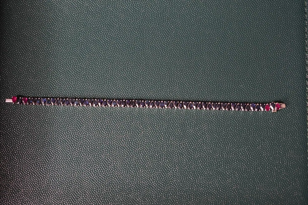 Ruby-Red Line Bracelet — Bracelet